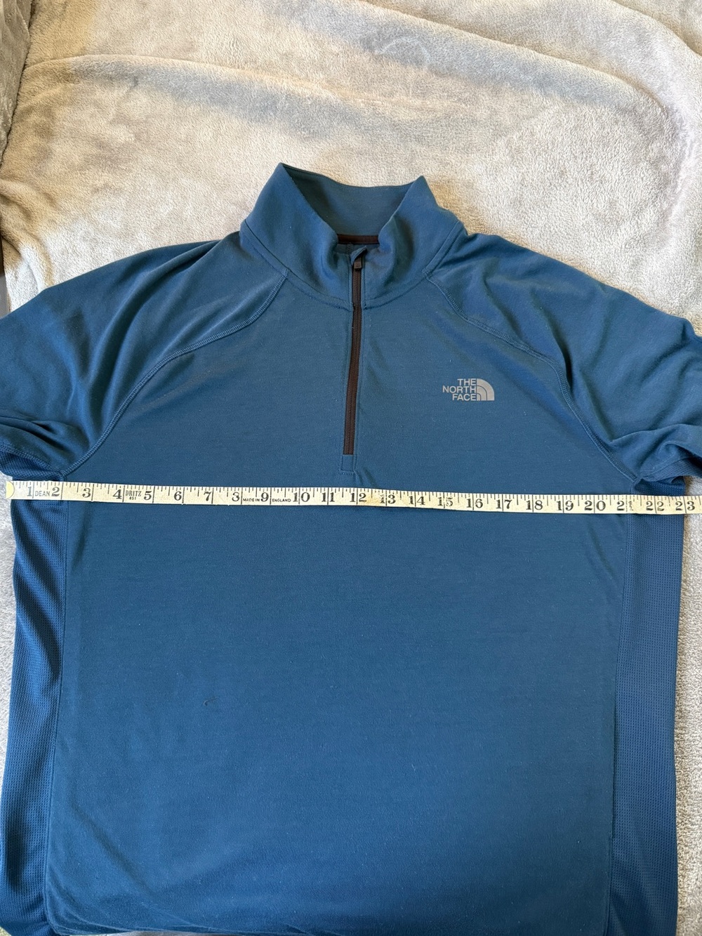 THE NORTH FACE MEN’S LIGHTWEIGHT THREE QUARTER ZIP SIZE L WITH THUMB HOLES - Picture 8 of 11